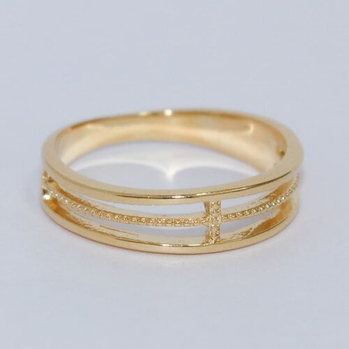 ANEL ONDULADO 3 ARO C/ MEIO PONTILHADO