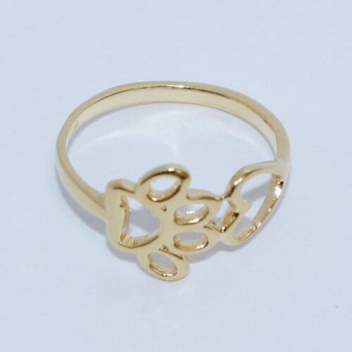 ANEL FALANGE PATINHA C/ CORAÇÃO LISOS