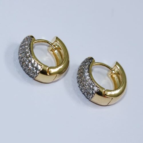 BRINCO ARGOLINHA 5 FILEIRAS CRAVEJADAS LINHA LUXO