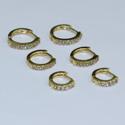 BRINCO TRIO ARGOLINHA ARTICULADA COM 1 FILEIRA CRISTAL ALTA FUSÃO