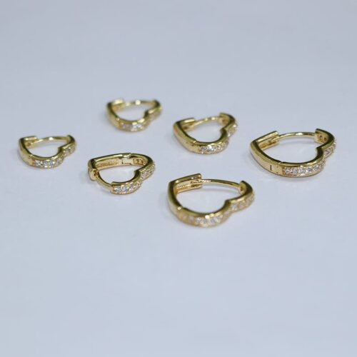 TRIO ARGOLINHA CRAVEJADAS CORAÇÃO