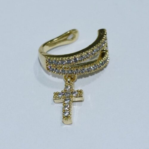 BRINCO FAKE CRUZ COM ZIRCONIA