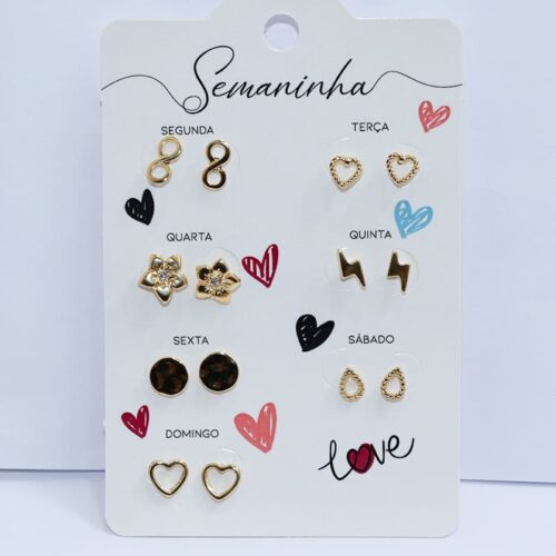 SEMANINHA BRINCOS FIXOS DIVERSOS