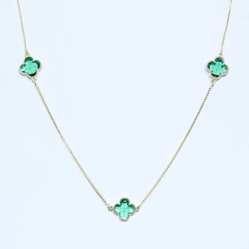 COLAR LONGO CRISTALZINHO NA VENEZIANA 60CM