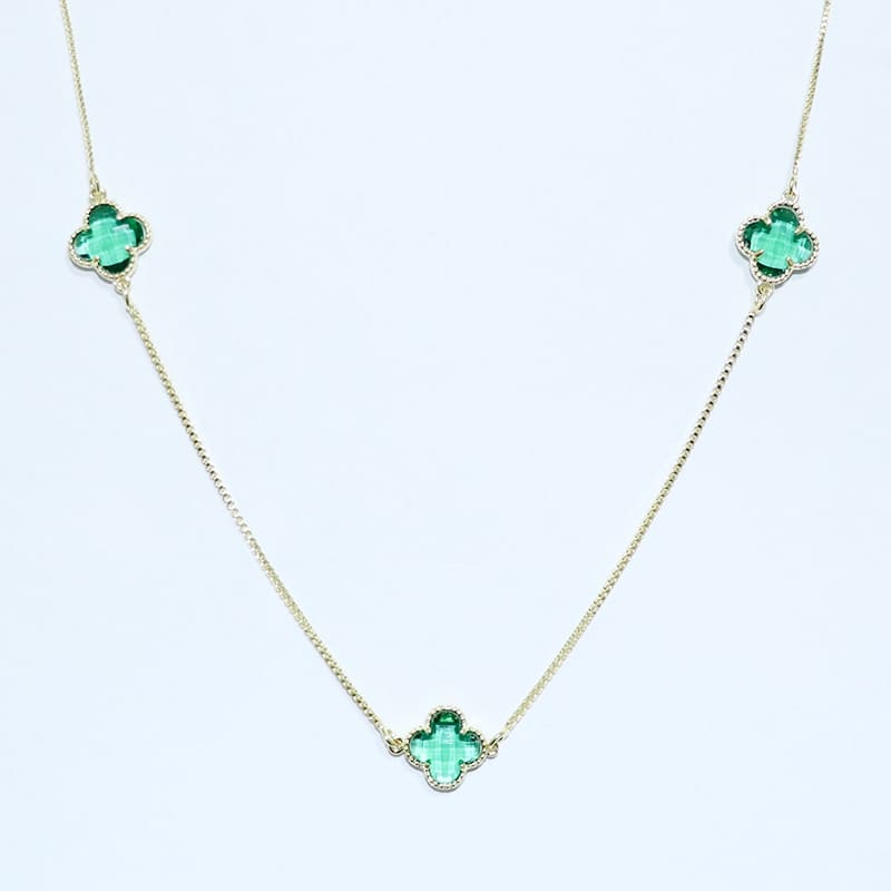 COLAR LONGO CRISTALZINHO NA VENEZIANA 60CM