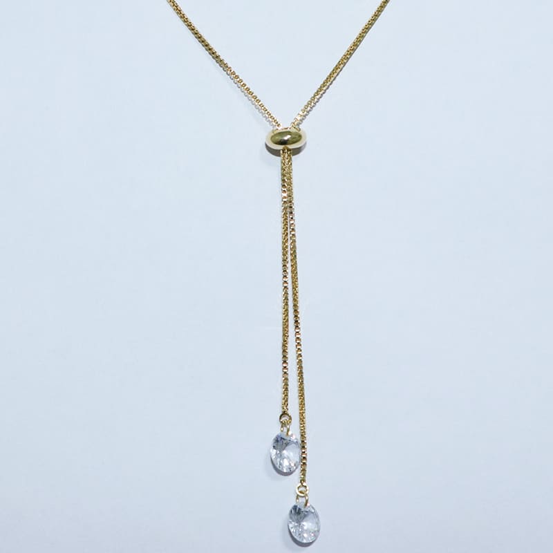 COLAR GRAVATA C/ DETALHE EM ZIRCÔNIA 70CM