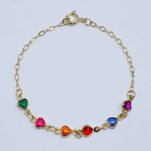 PULSEIRA INFANTIL COM ZIRCONIAS COLORIDAS