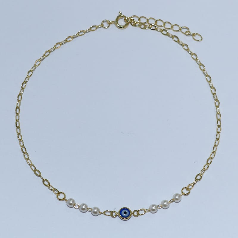 TORNOZELEIRA PEROLINHA C/ OLHO GREGO