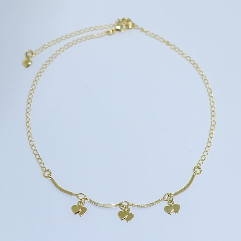 TORNOZELEIRA 3 PARES DE CORAÇÃO