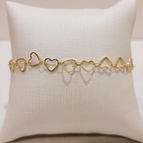 PULSEIRA ELO CORAÇÃO VAZADO