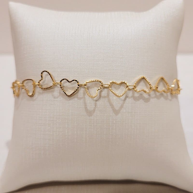 PULSEIRA ELO CORAÇÃO VAZADO