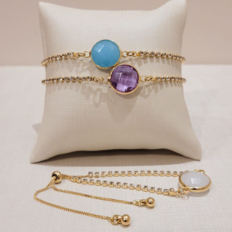 PULSEIRA REGULÁVEL RIVIERA COM PEDRAS