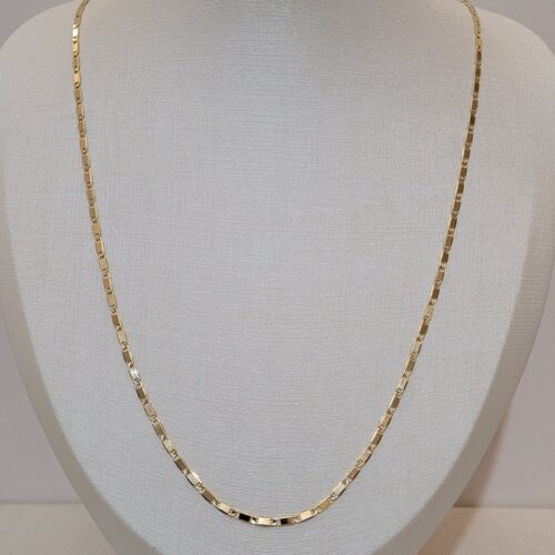 CORRENTE MASCULINA ELO AMASSADO 60CM