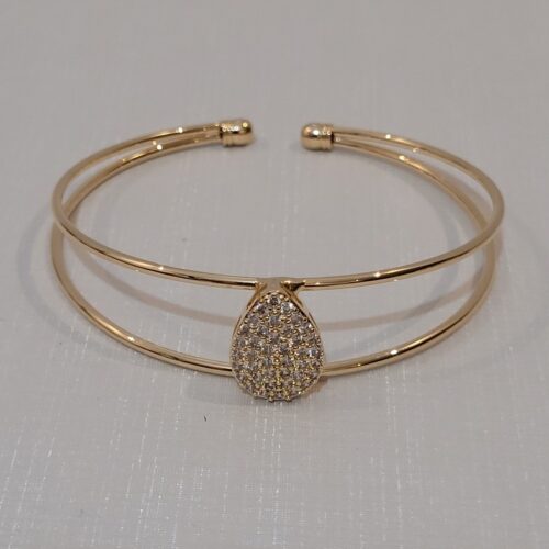 BRACELETE 2 AROS C/ GOTA CRAVEJADA